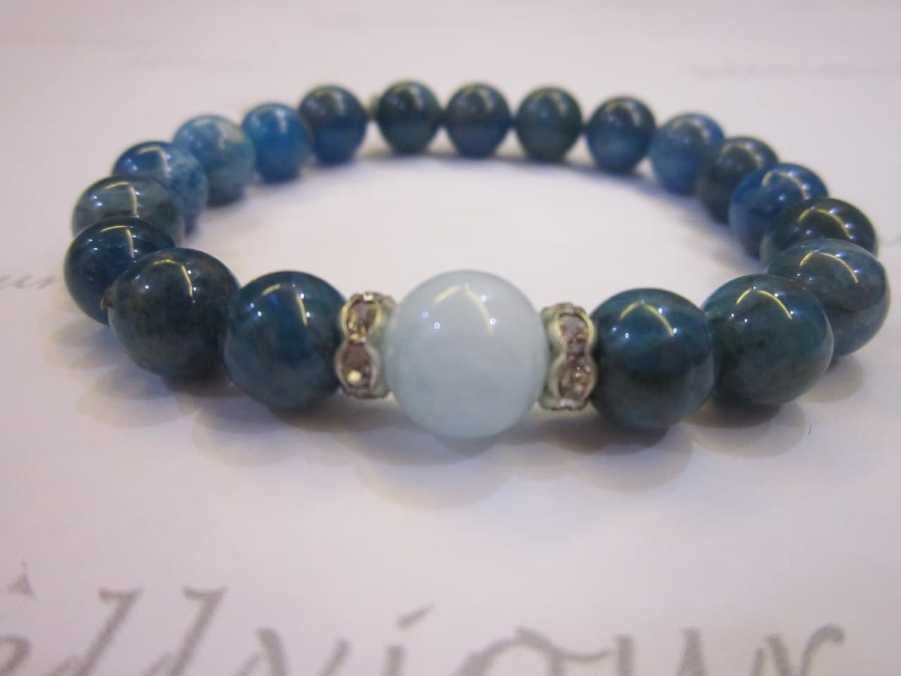Apatite & Aquamarine bracelet